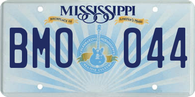 MS license plate BMO044