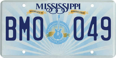 MS license plate BMO049