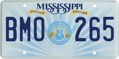 MS license plate BMO265