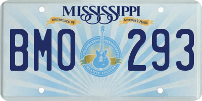 MS license plate BMO293