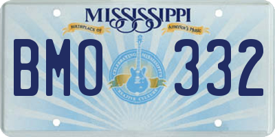 MS license plate BMO332