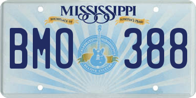 MS license plate BMO388
