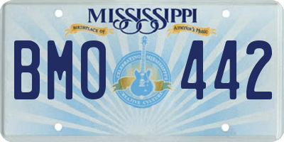 MS license plate BMO442