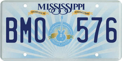 MS license plate BMO576