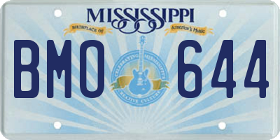 MS license plate BMO644