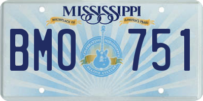 MS license plate BMO751
