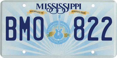 MS license plate BMO822