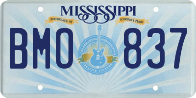 MS license plate BMO837