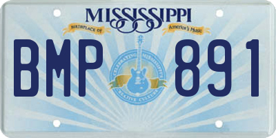 MS license plate BMP891