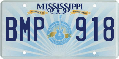 MS license plate BMP918