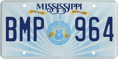 MS license plate BMP964
