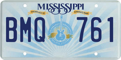 MS license plate BMQ761