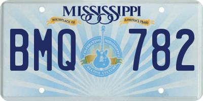 MS license plate BMQ782