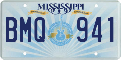 MS license plate BMQ941