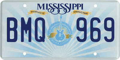 MS license plate BMQ969
