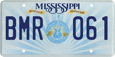 MS license plate BMR061
