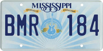 MS license plate BMR184