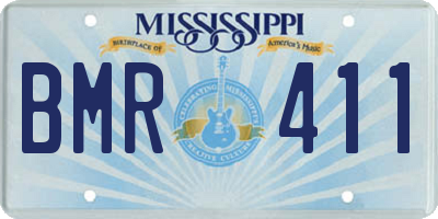 MS license plate BMR411