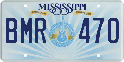 MS license plate BMR470