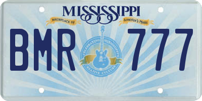 MS license plate BMR777