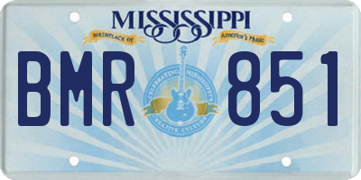 MS license plate BMR851