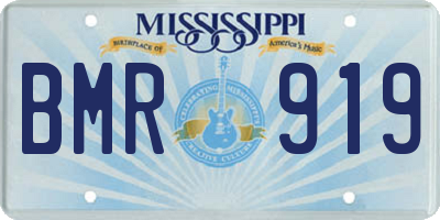 MS license plate BMR919