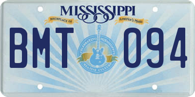 MS license plate BMT094