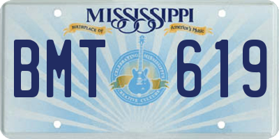 MS license plate BMT619
