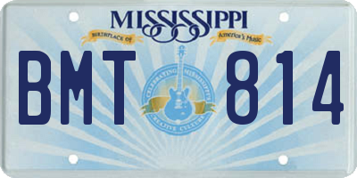 MS license plate BMT814