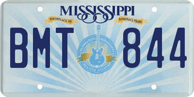 MS license plate BMT844
