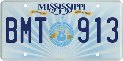 MS license plate BMT913