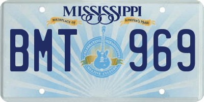 MS license plate BMT969