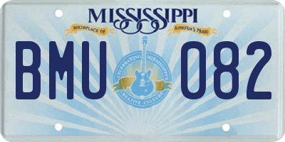 MS license plate BMU082