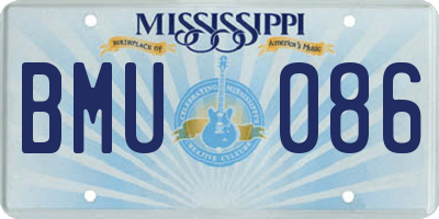 MS license plate BMU086