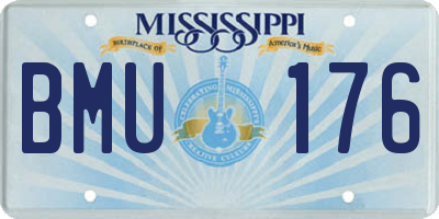 MS license plate BMU176
