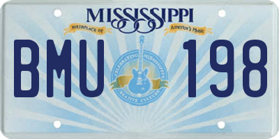 MS license plate BMU198