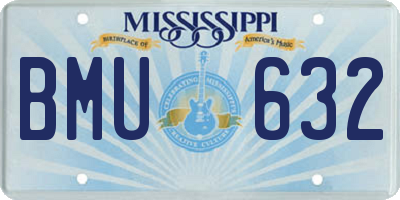 MS license plate BMU632