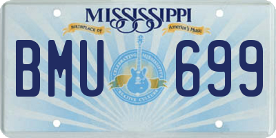 MS license plate BMU699