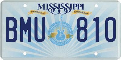 MS license plate BMU810
