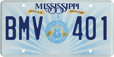 MS license plate BMV401
