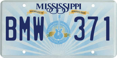 MS license plate BMW371