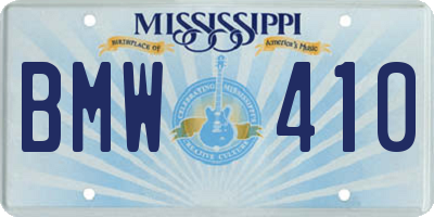 MS license plate BMW410