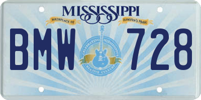 MS license plate BMW728