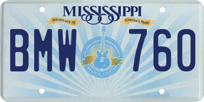 MS license plate BMW760