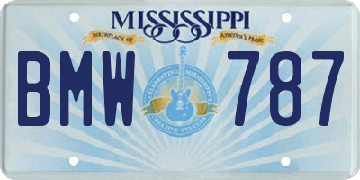 MS license plate BMW787