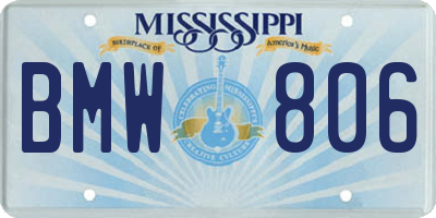 MS license plate BMW806