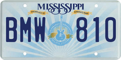 MS license plate BMW810