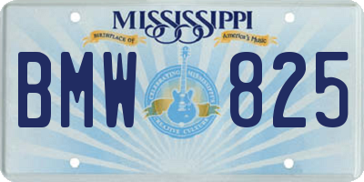 MS license plate BMW825