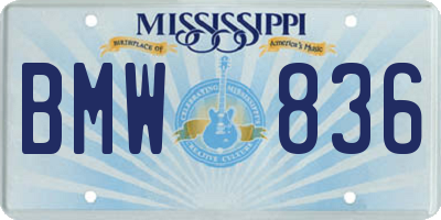 MS license plate BMW836