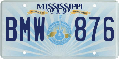 MS license plate BMW876
